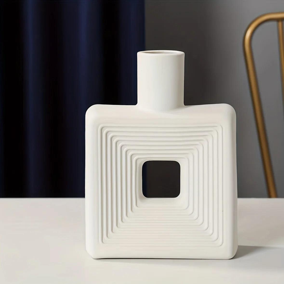 Nordic Square Vase | Full Ceramic 0