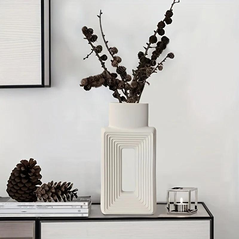 Nordic Square Vase | Full Ceramic 2