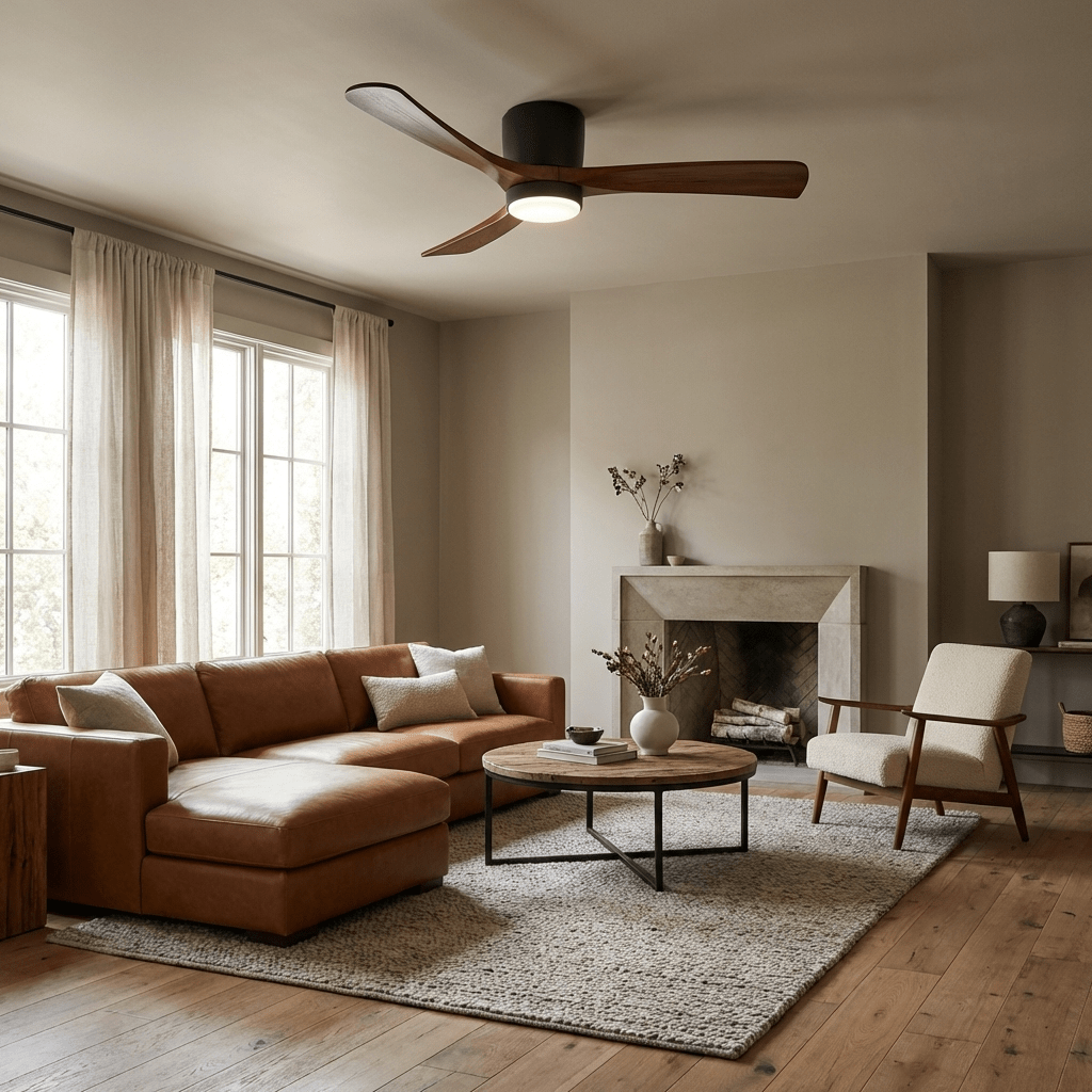 Nordic Wooden Ceiling Fan Light 6