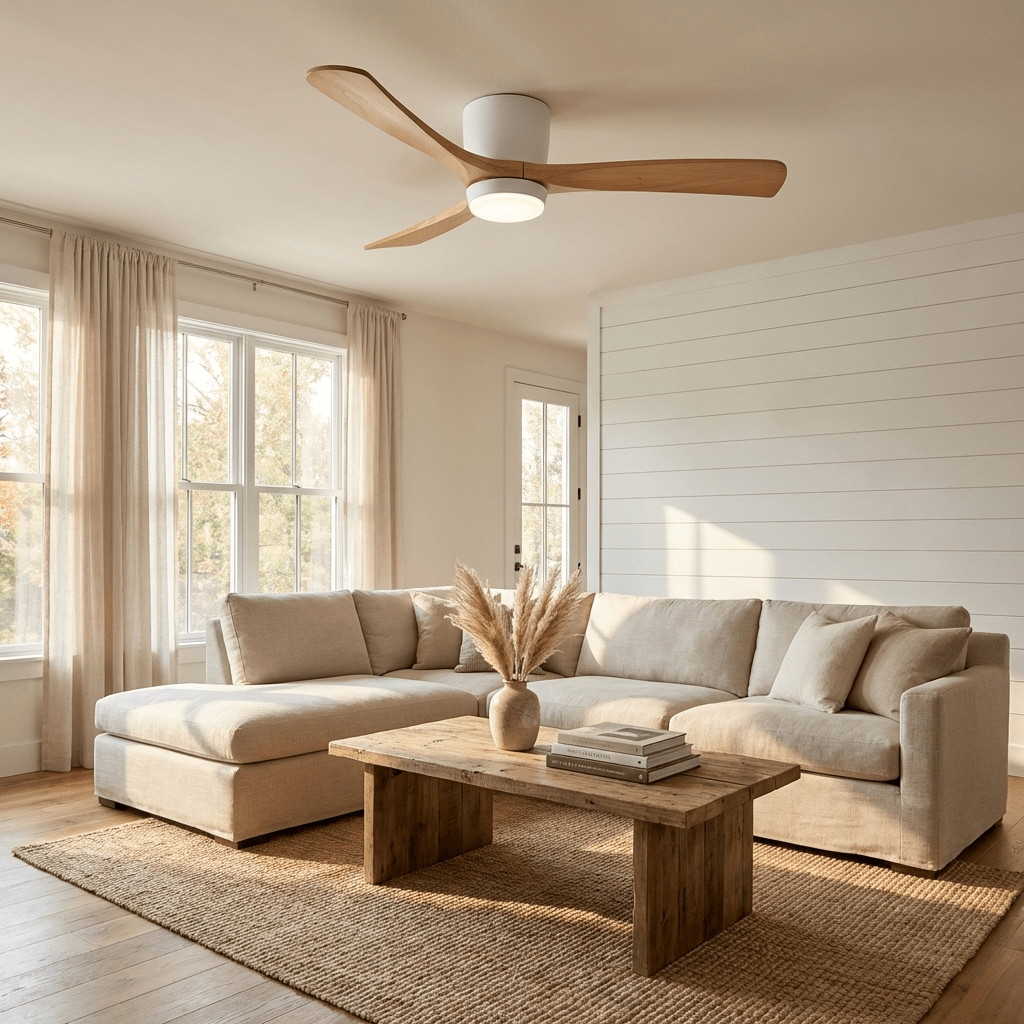 Nordic Wooden Ceiling Fan Light 8