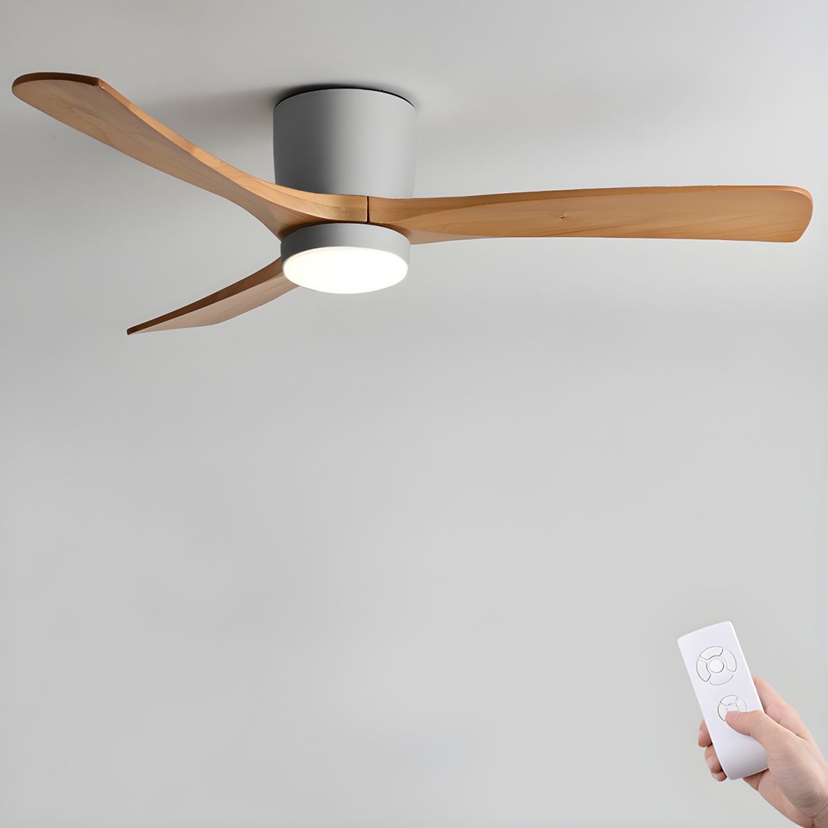 Nordic Wooden Ceiling Fan Light 9