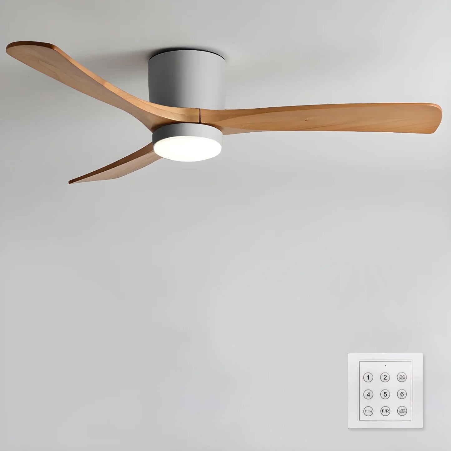 Nordic Wooden Ceiling Fan Light 12