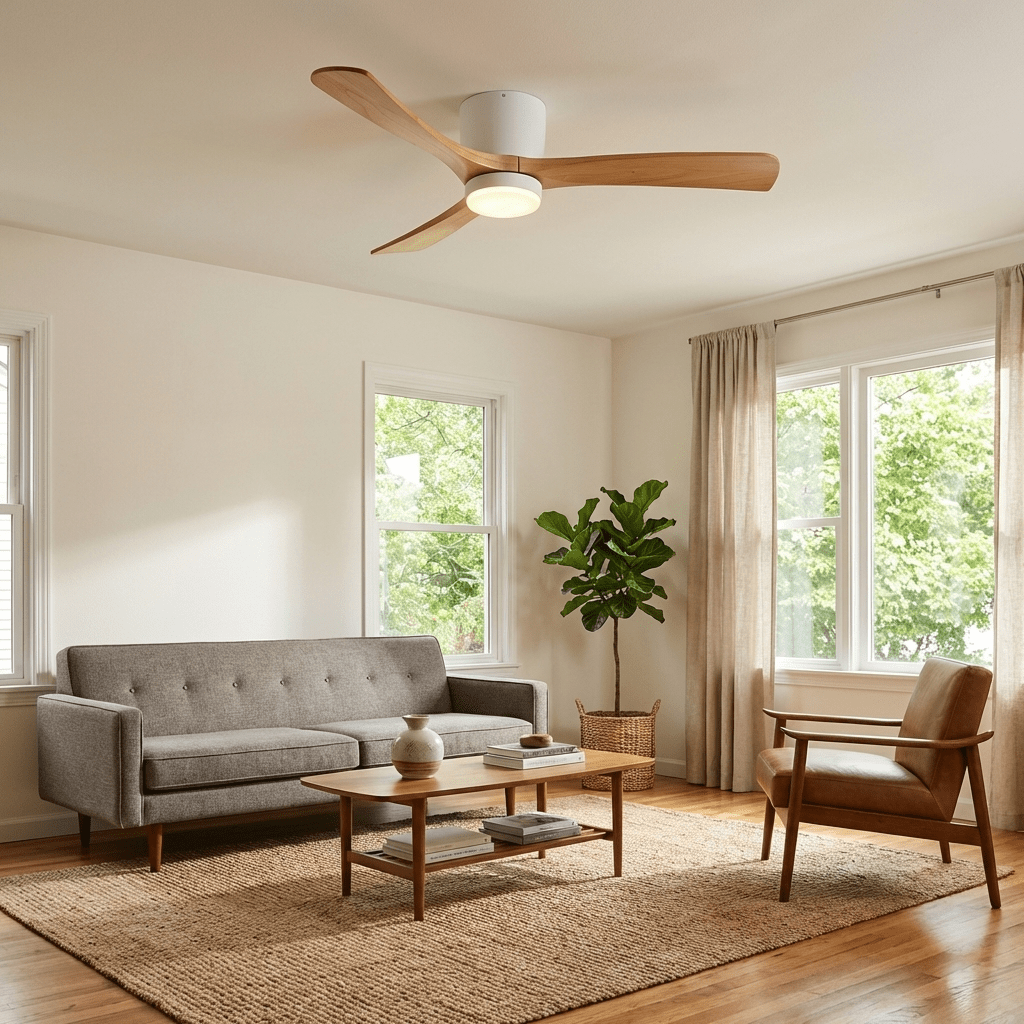 Nordic Wooden Ceiling Fan Light 5