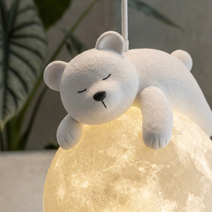 Elara Haus Resin Animal Moon Globe Pendant Light