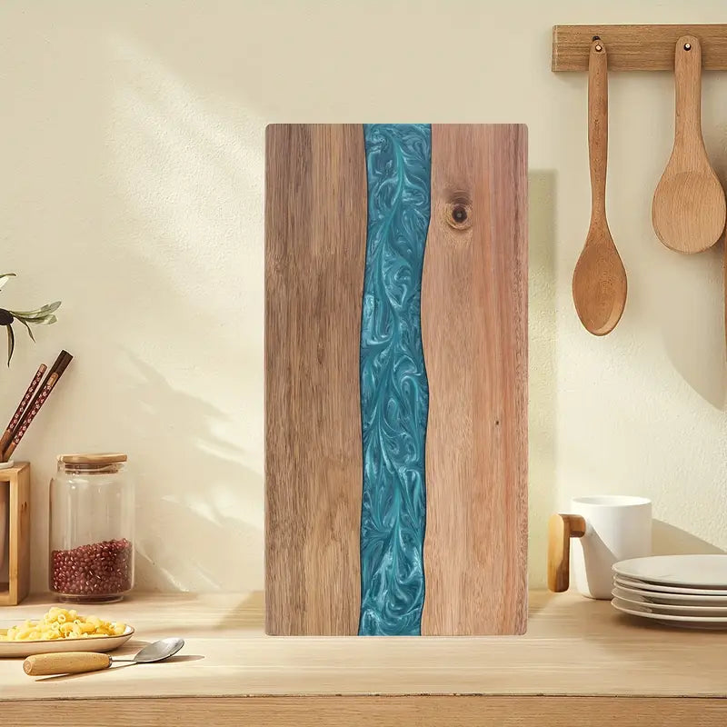 Resin River Cutting Board | Acacia Wood Charcuterie & Cheese Board 2