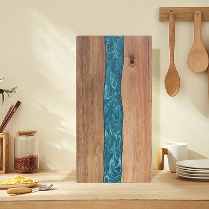 Resin River Cutting Board | Acacia Wood Charcuterie & Cheese Board 2