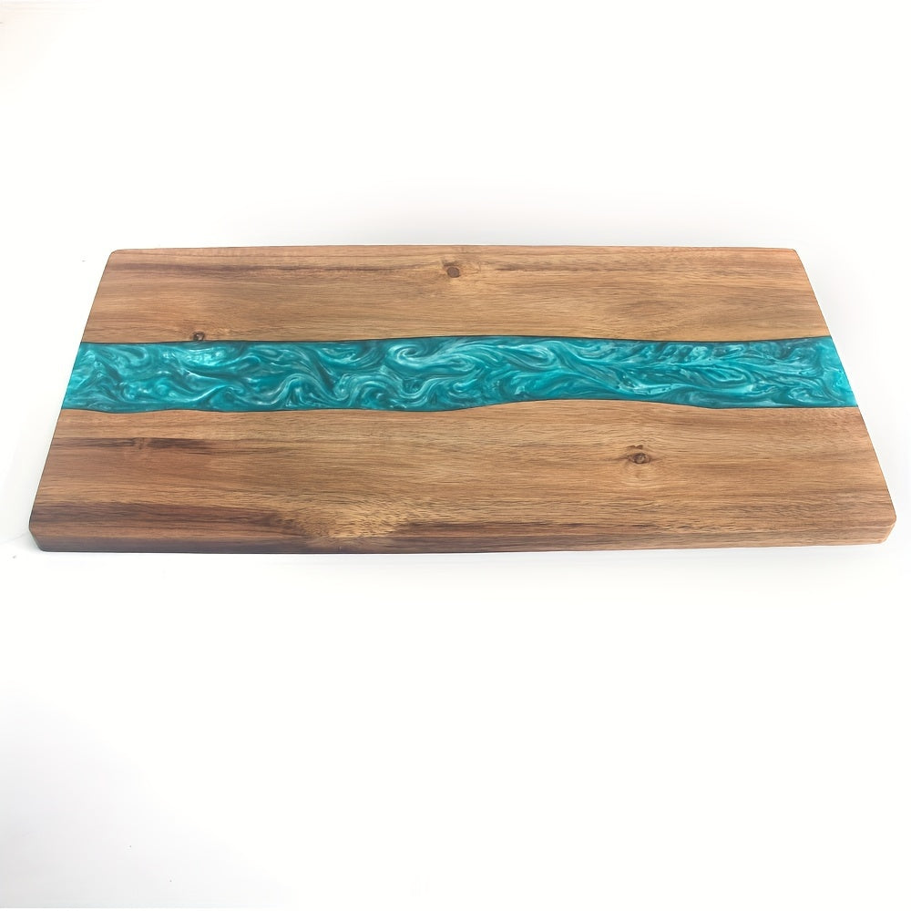 Resin River Cutting Board | Acacia Wood Charcuterie & Cheese Board 4