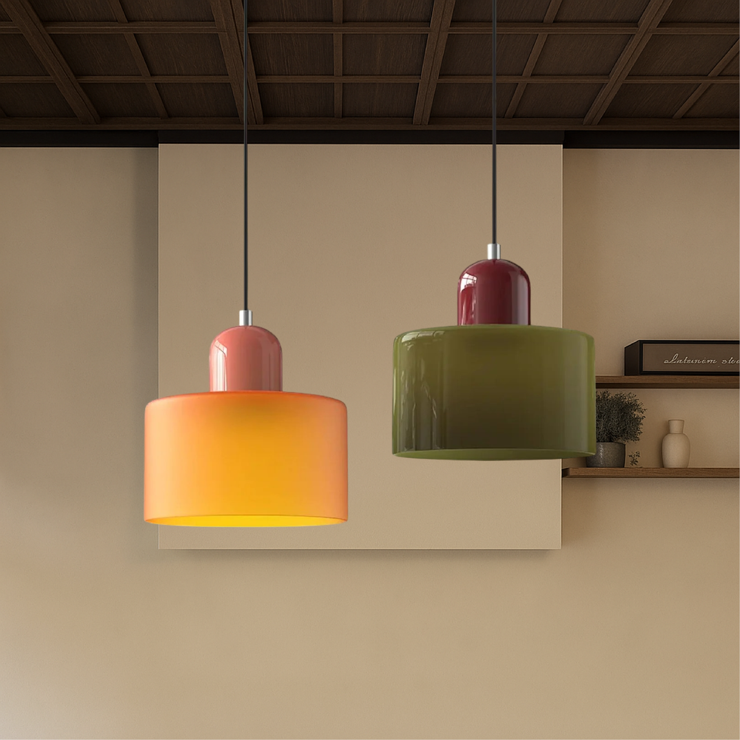 Elara Haus Retro Glass Pendant
