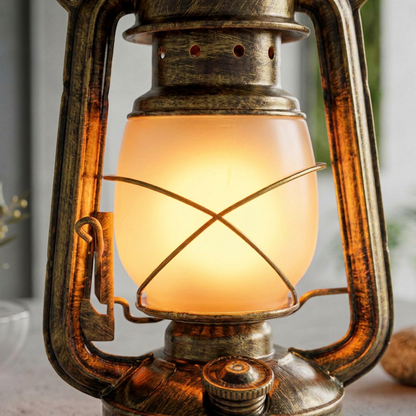 Elara Haus Retro Iron Lantern Lamp