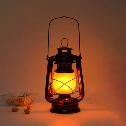 Traditional Vintage Rechargeable Cylinder Bent Tube Disc Base Iron Acrylic LED Table Lamp For Bedroom 0