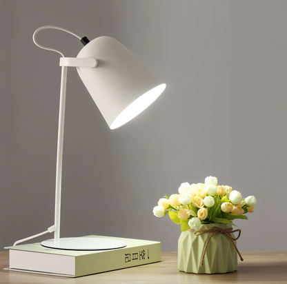 Elara Haus Retro Macaron Table Light - Matte Metal Reading Lamp