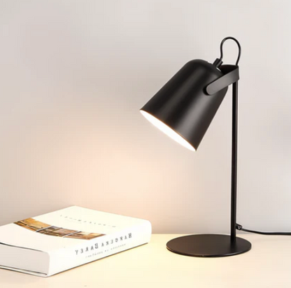 Elara Haus Retro Macaron Table Light - Matte Metal Reading Lamp