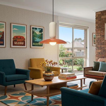 Elara Haus Retro-Modern Colorful Pendant Lamp