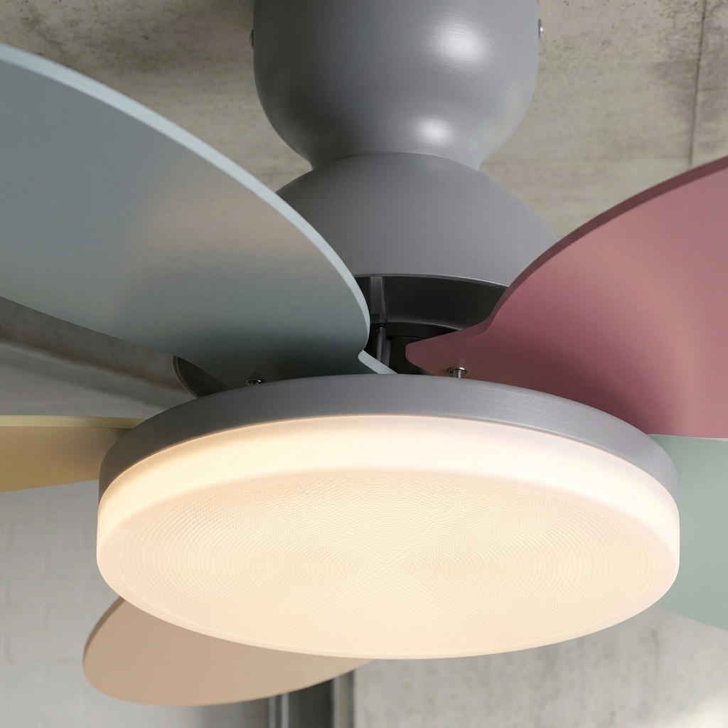 Elara Haus Retro Timber Ceiling Fan Light