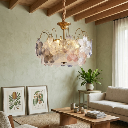 Elara Haus Romantic Artisanal Floral Statement Chandelier