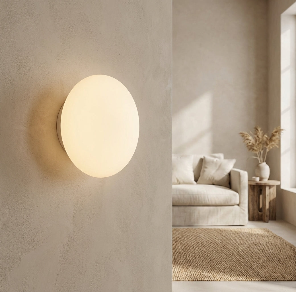 Elara Haus Round Glass Sconce