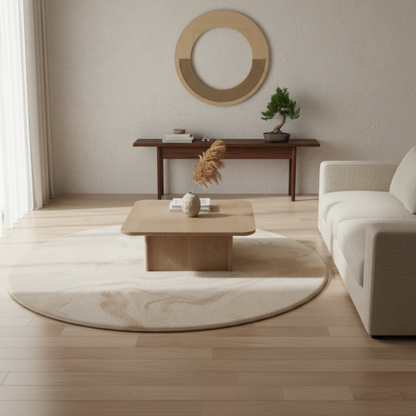 Elara Haus Round Marbled Rug
