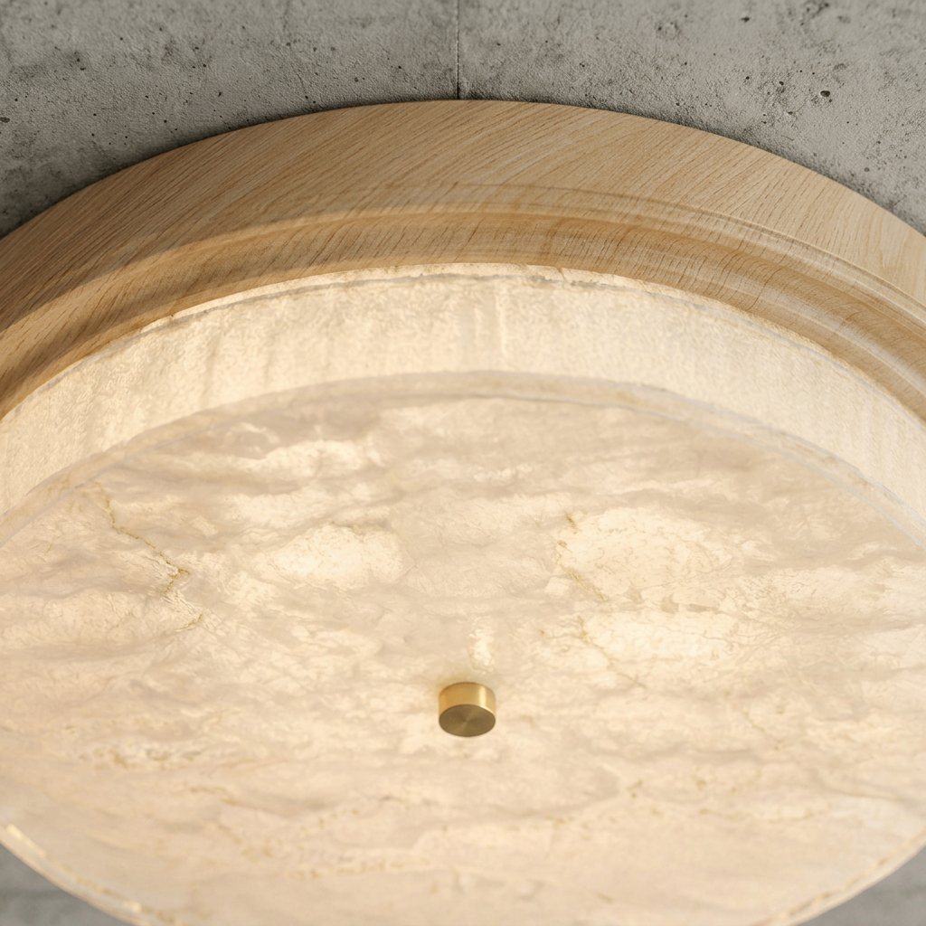 Elara Haus Round Ripple Glass Ceiling Lamp