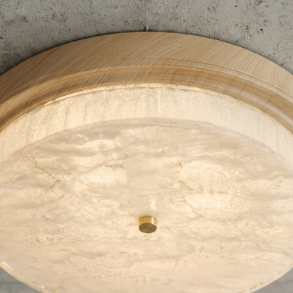 Elara Haus Round Ripple Glass Ceiling Lamp