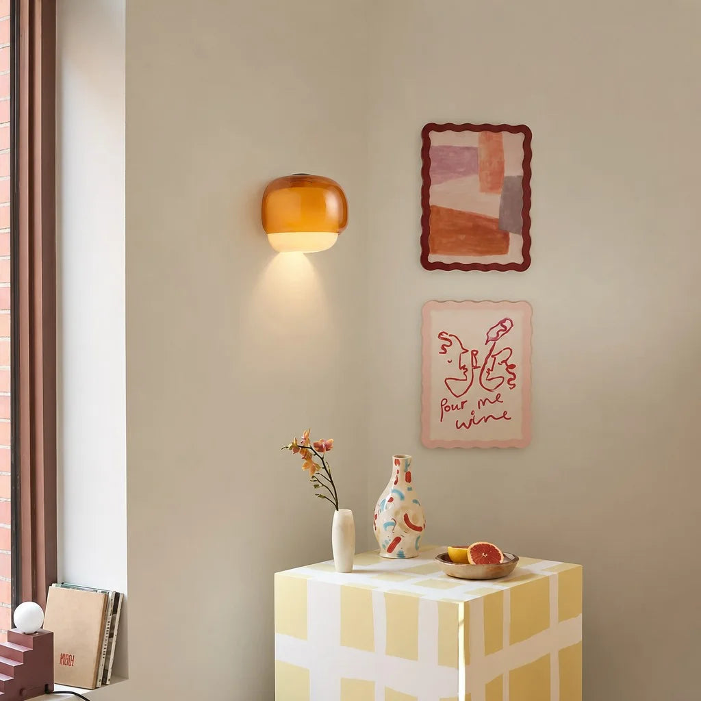 Orvenis Macaron Coloured Glass Wall Light 7