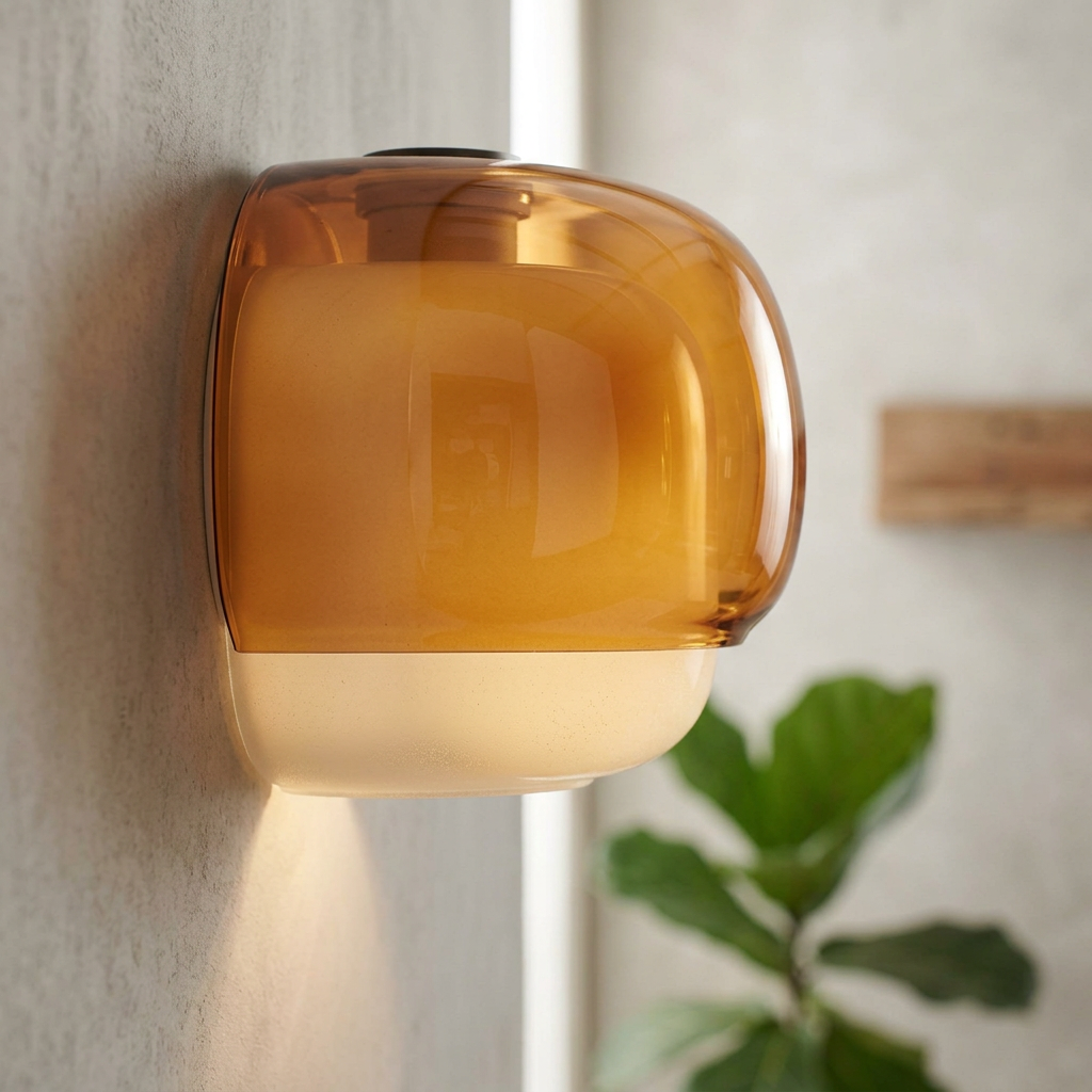 Elara Haus Rounded Dome Glass Sconce Light