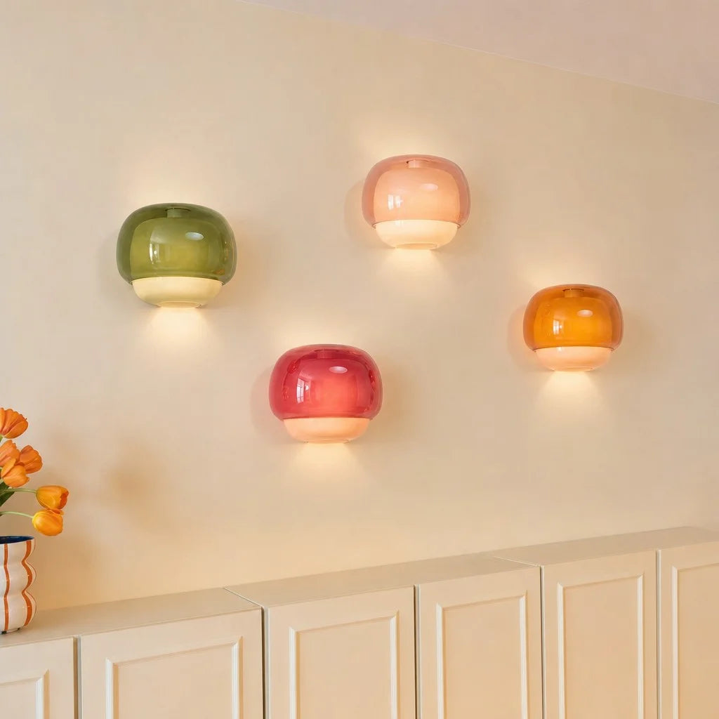 Orvenis Macaron Coloured Glass Wall Light 2