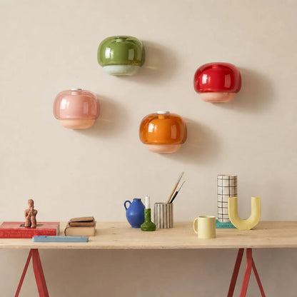 Orvenis Macaron Coloured Glass Wall Light 3