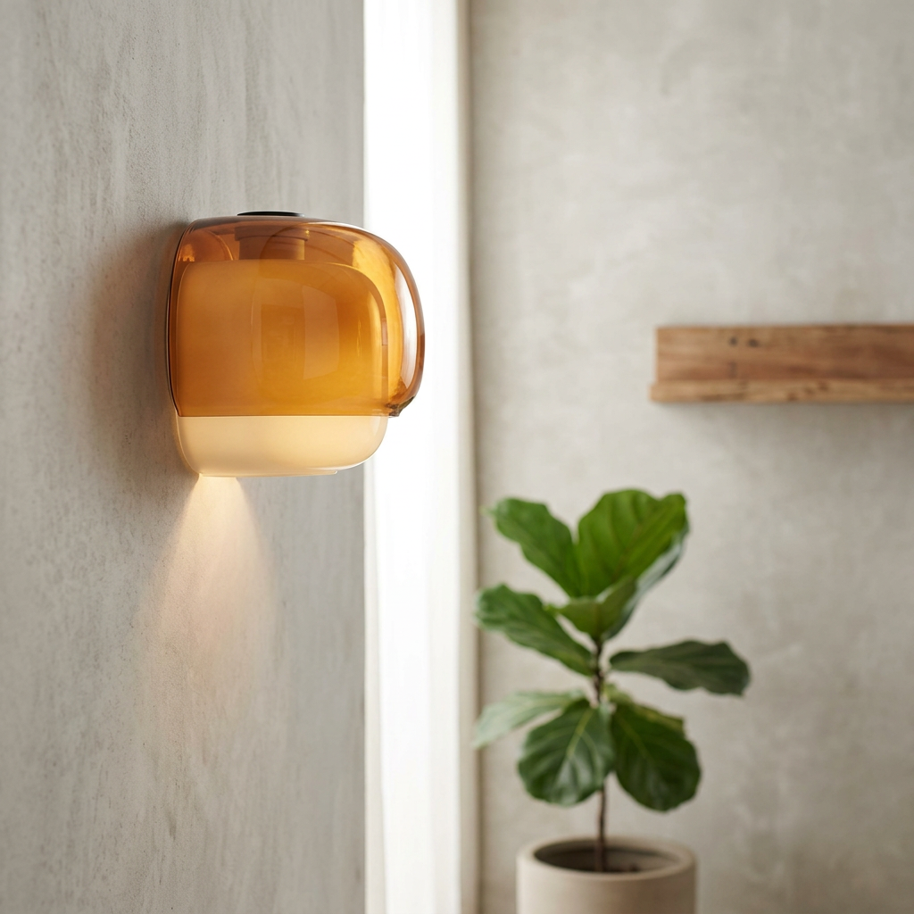 Elara Haus Rounded Dome Glass Sconce Light