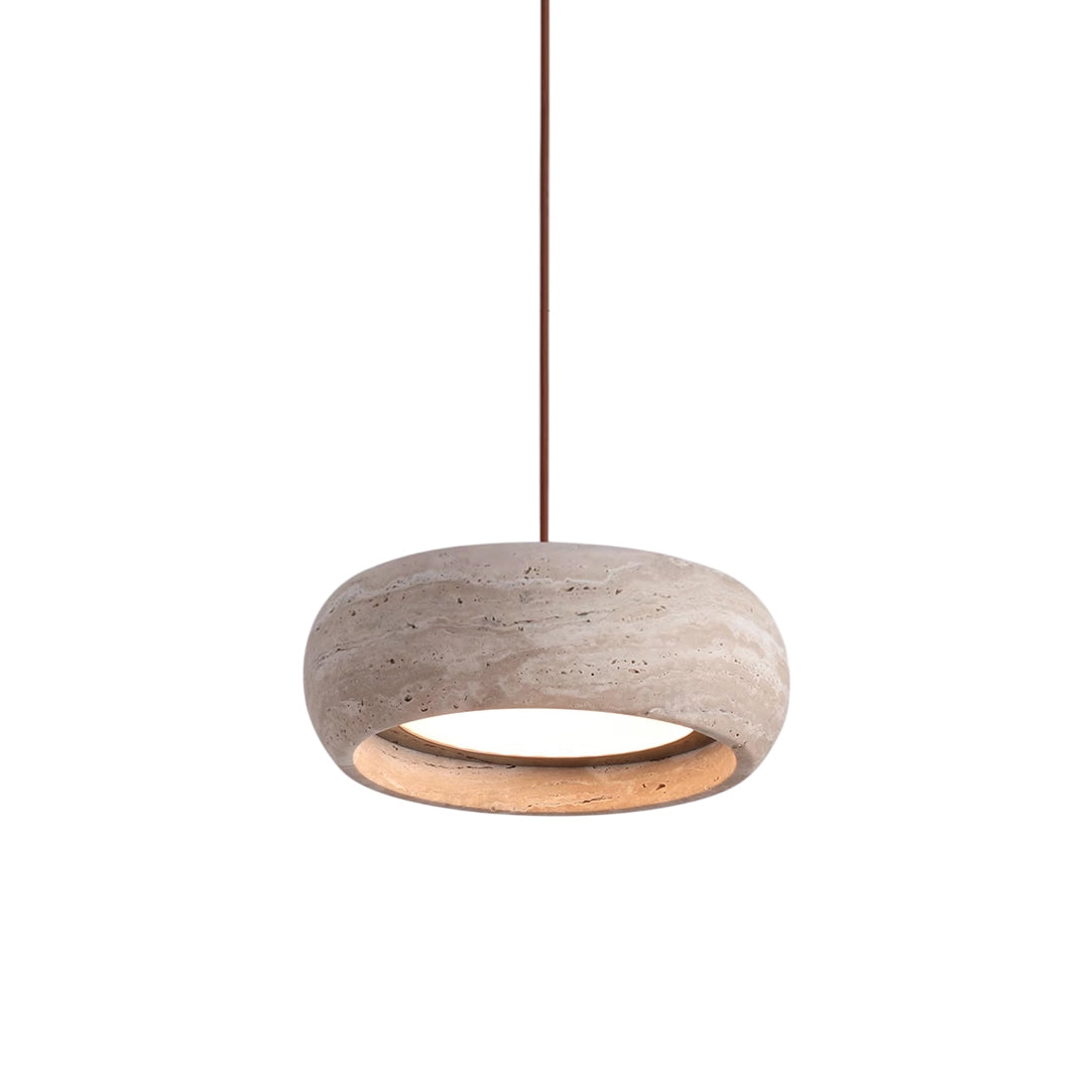 Travertine Drum Pendant Lamp 1