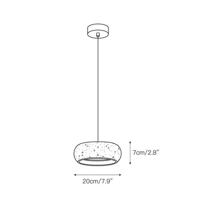 Travertine Drum Pendant Lamp 3