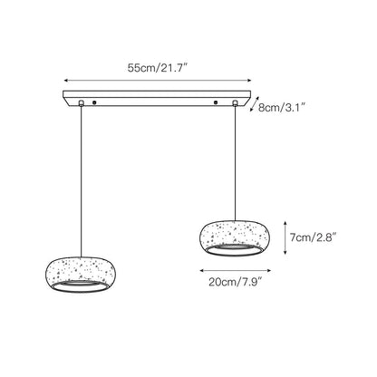 Travertine Drum Pendant Lamp 4