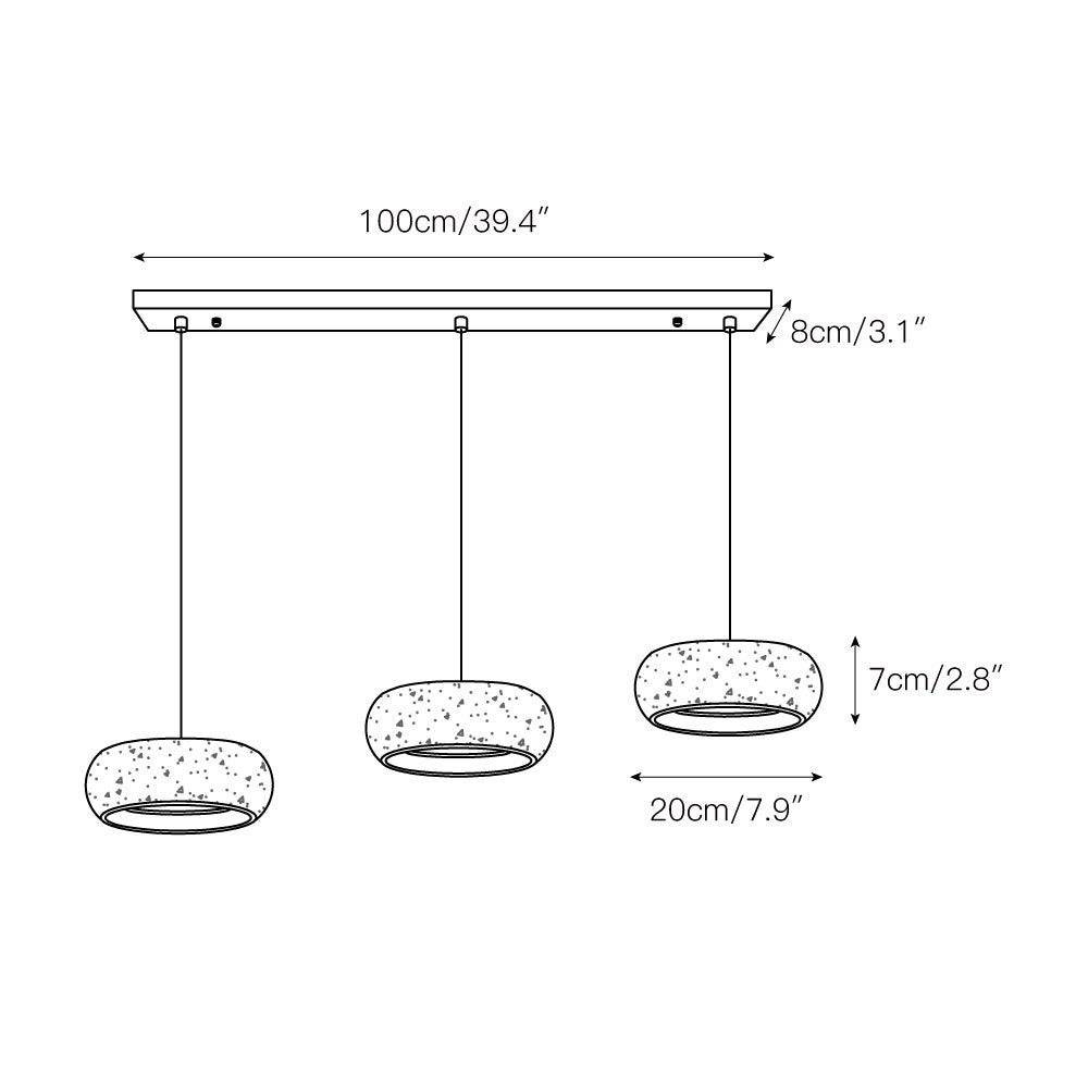Travertine Drum Pendant Lamp 5