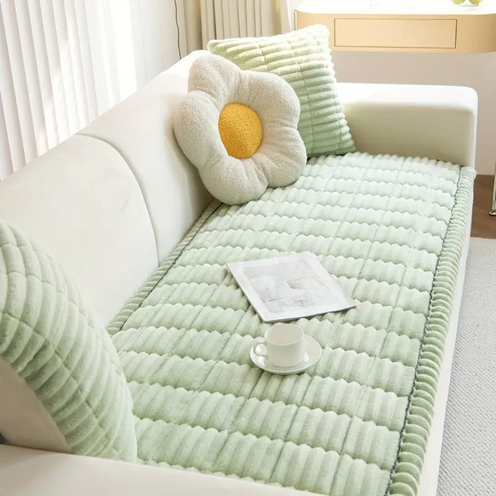 Elara Haus Ruffled Edge Couch Throw - Soft Plush Blanket