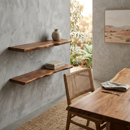 Elara Haus Rustic Australian Hardwood Feature Shelf