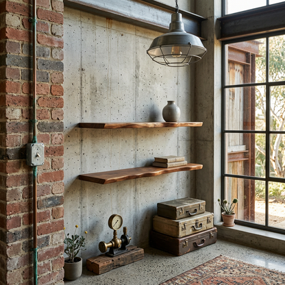 Elara Haus Rustic Australian Hardwood Feature Shelf