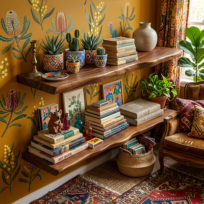 Elara Haus Rustic Australian Hardwood Feature Shelf