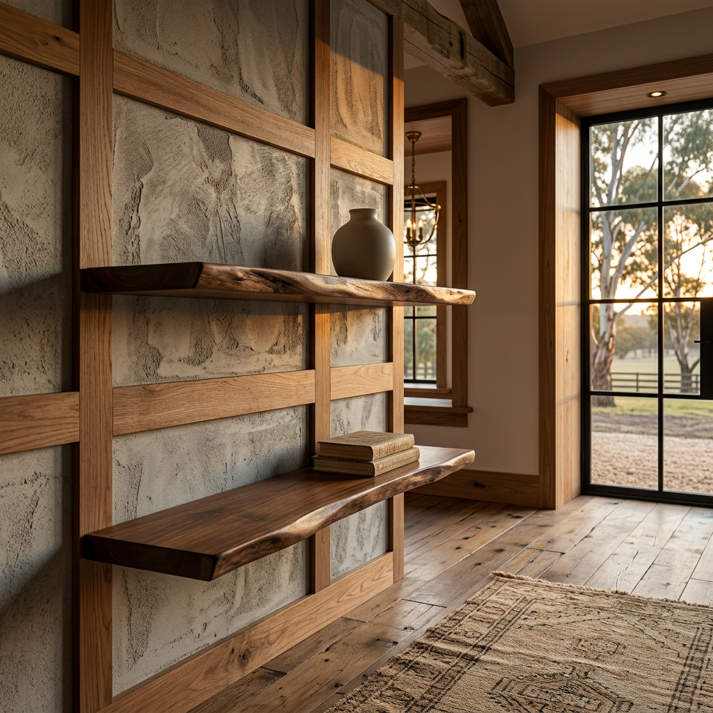 Elara Haus Rustic Australian Hardwood Feature Shelf