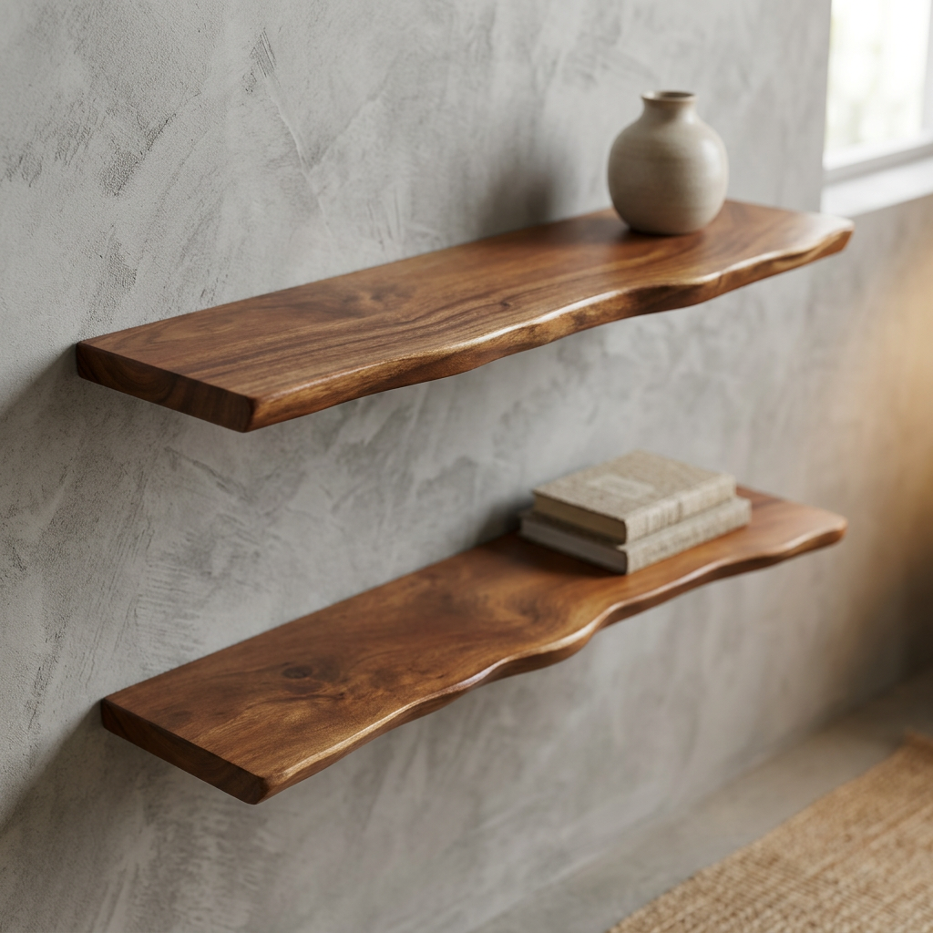 Elara Haus Rustic Australian Hardwood Feature Shelf