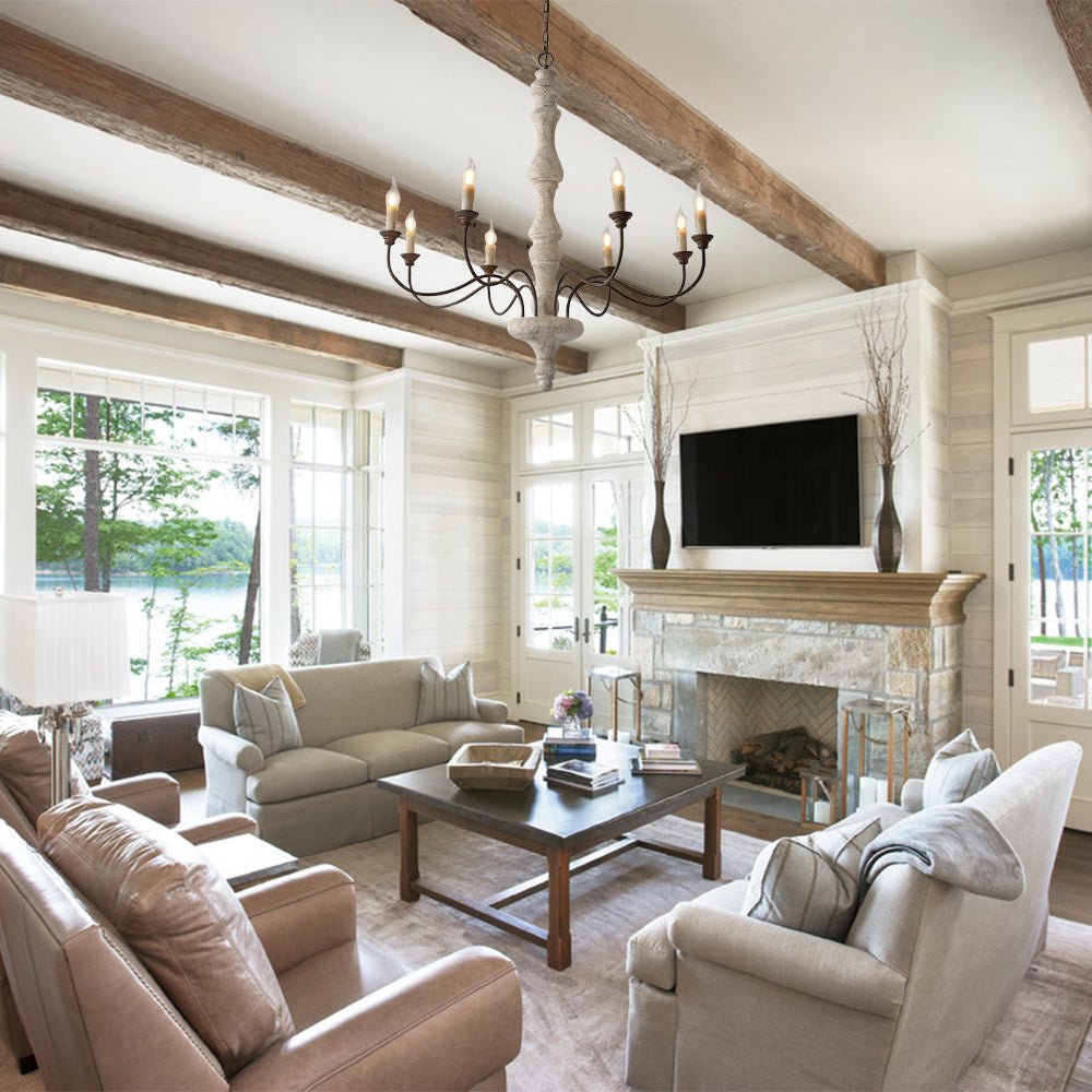 Farmhouse 5-Light Candle Style Chandelier 8