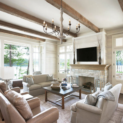 Farmhouse 5-Light Candle Style Chandelier 8