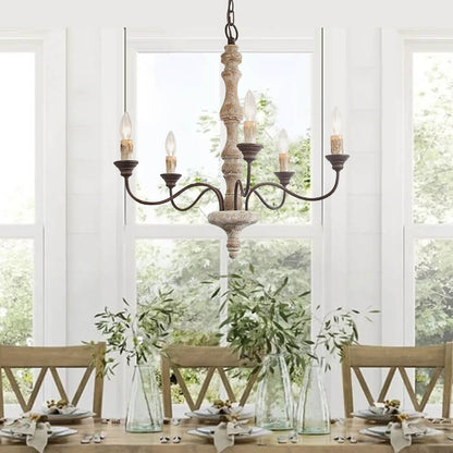 Farmhouse 5-Light Candle Style Chandelier 1