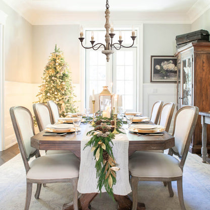Farmhouse 5-Light Candle Style Chandelier 2