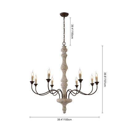 Farmhouse 5-Light Candle Style Chandelier 7