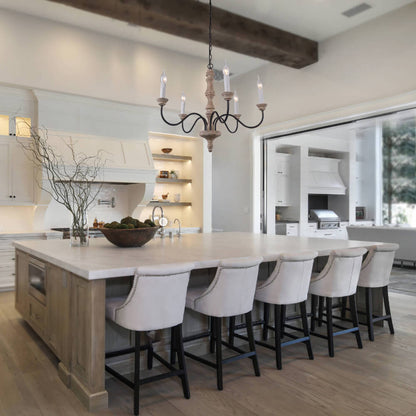 Farmhouse 5-Light Candle Style Chandelier 0