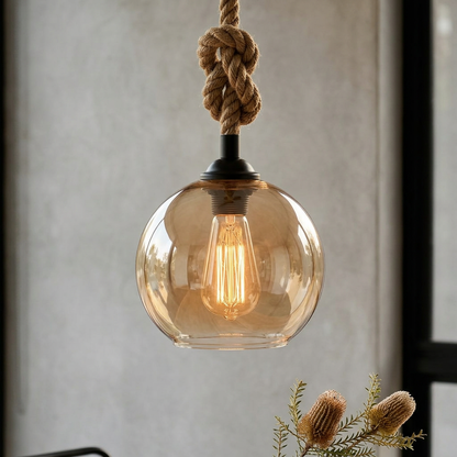 Elara Haus Rustic Globe Ceiling Light