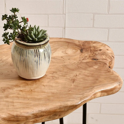 Pyraeon - Natural Wooden Side Table 2
