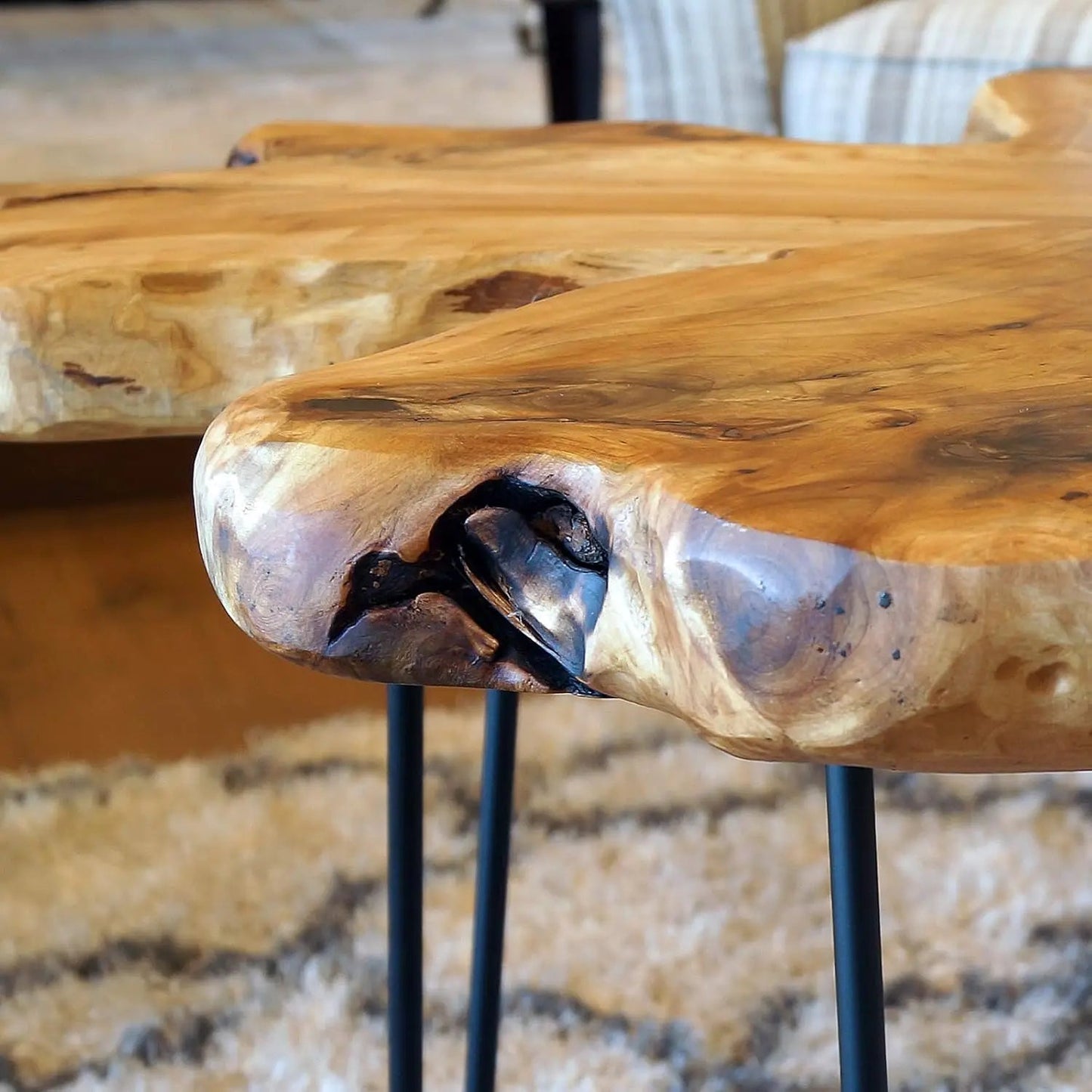 Pyraeon - Natural Wooden Side Table 3