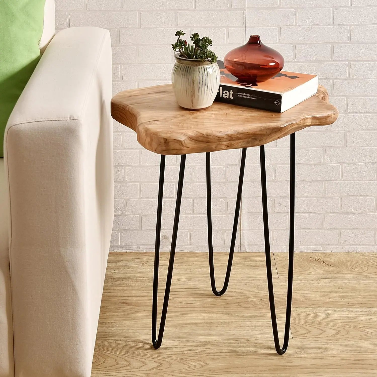 Pyraeon - Natural Wooden Side Table 0