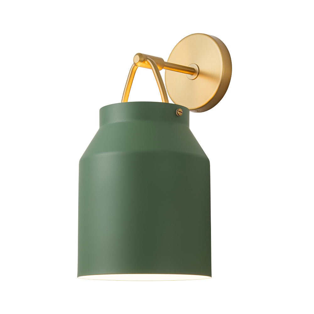 Nordic 1-Light Cylinder Drum Glass Wall Sconce 4