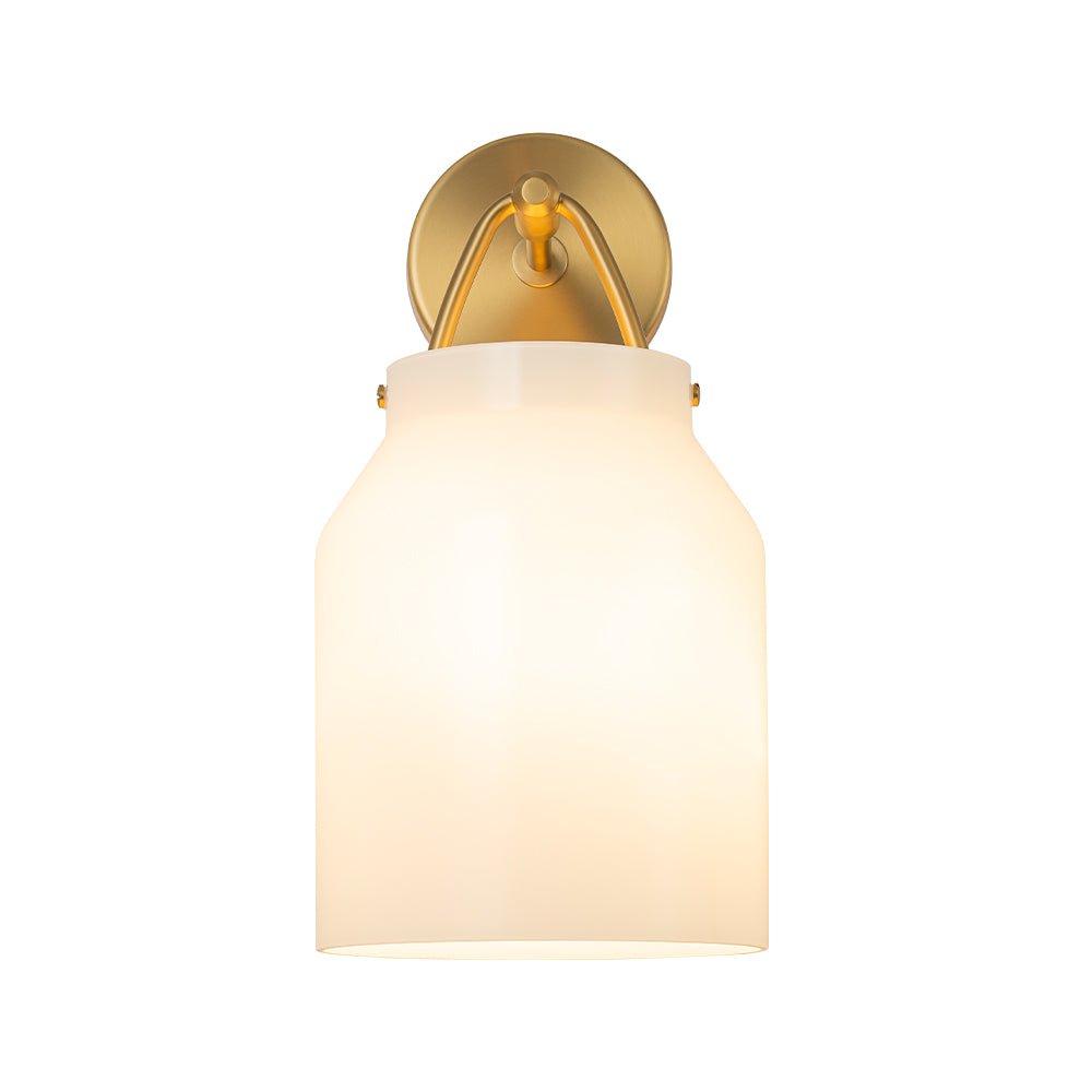 Nordic 1-Light Cylinder Drum Glass Wall Sconce 7